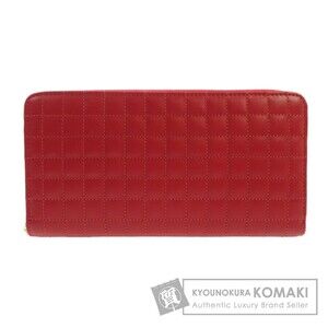 Celine Logo Charm Long Wallet Calfskin Leather
